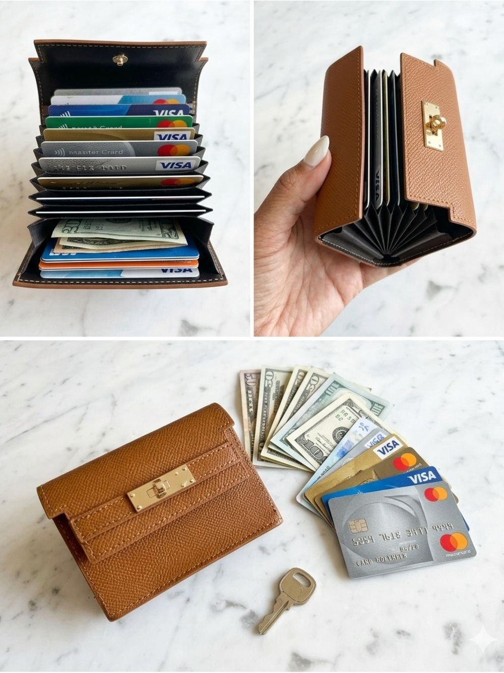 New Kelly Wallet Organizer / Compact Multi-Card & Cash Wallet